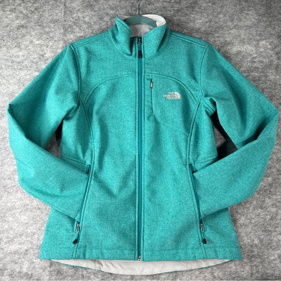 The North Face Apex Bionic Softshell Cold Weather Jacket Women’s M Teal 5 Pocket - Picture 8 of 14